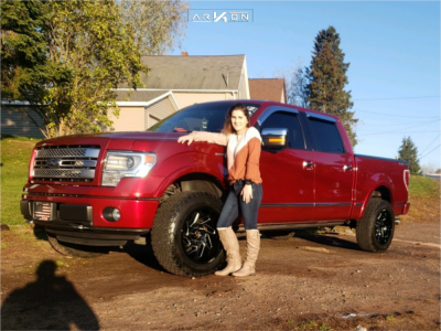 1 2014 F 150 Ford Rough Country Leveling Kit Arkon Off Road Cleopatra Machined Black