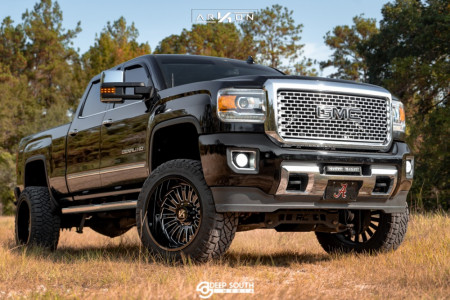1 2016 Sierra 2500 Hd Gmc Rough Country Suspension Lift 5in Arkon Off Road Alexander Machined Black