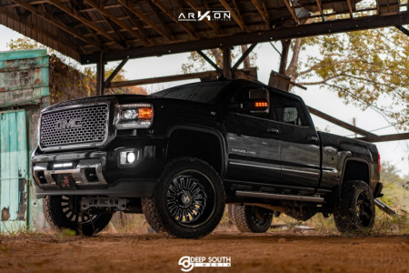 1 2016 Sierra 2500 Hd Gmc Rough Country Suspension Lift 5in Arkon Off Road Alexander Machined Black