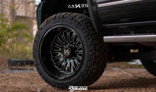 1 2016 Sierra 2500 Hd Gmc Rough Country Suspension Lift 5in Arkon Off Road Alexander Machined Black