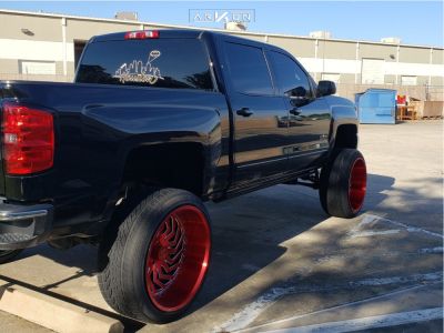 1 2018 Silverado 1500 Chevrolet Mcgaughys Suspension Lift 9in Arkon Off Road Crown Series Victory Red