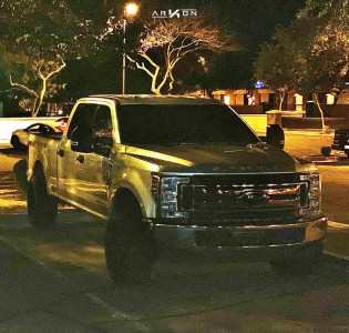 2018 Ford F-250 Super Duty - 22x12 -51mm - ARKON OFF-ROAD Cleopatra - Level 2" Drop Rear - 33" x 12.5"