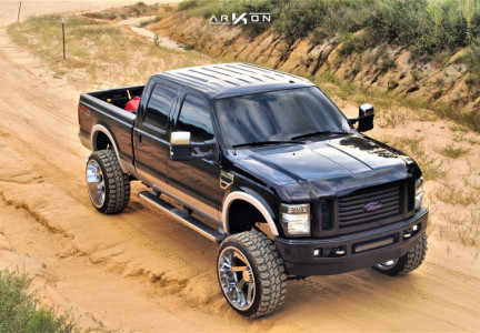 1 2010 F 250 Super Duty Ford Rough Country Suspension Lift 6in Arkon Off Road Lincoln Chrome