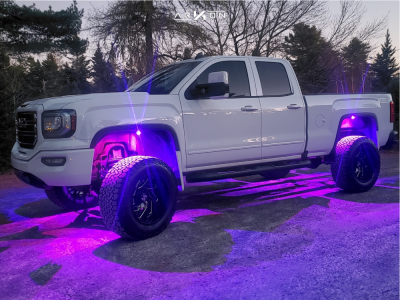 2017 GMC Sierra 1500 - 20x12 -51mm - ARKON OFF-ROAD Cleopatra - Suspension Lift 7" - 35" x 12.5"