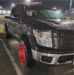 1 2019 Titan Nissan Rough Country Leveling Kit Arkon Off Road Crown Series Victory Red