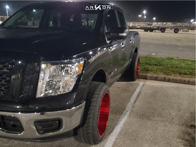 1 2019 Titan Nissan Rough Country Leveling Kit Arkon Off Road Crown Series Victory Red