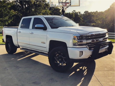 1 2017 Silverado 1500 Chevrolet Stock Air Suspension Arkon Off Road Cleopatra Black