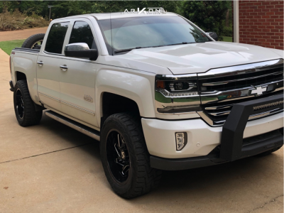 1 2017 Silverado 1500 Chevrolet Stock Air Suspension Arkon Off Road Cleopatra Black