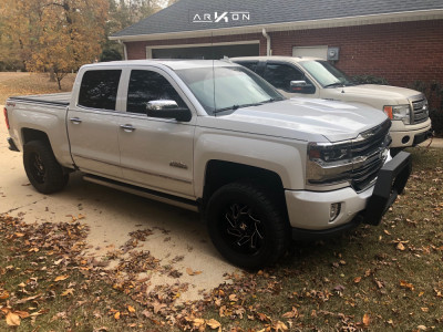 1 2017 Silverado 1500 Chevrolet Stock Air Suspension Arkon Off Road Cleopatra Black