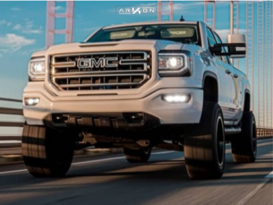 2017 GMC Sierra 1500 - 20x12 -51mm - ARKON OFF-ROAD Cleopatra - Suspension Lift 7" - 35" x 12.5"