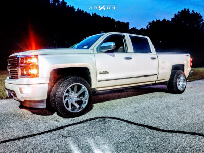 2014 Chevrolet Silverado 1500 - 20x12 -51mm - ARKON OFF-ROAD Lincoln - Leveling Kit - 275/55R20