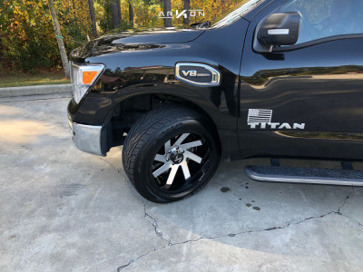 1 2017 Titan Nissan Stock Air Suspension Arkon Off Road Lincoln Machined Black