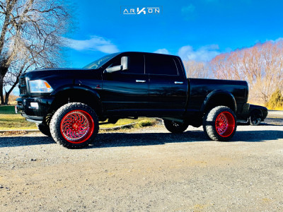 1 2012 2500 Ram Stock Air Suspension Arkon Off Road Crown Series Victory Red