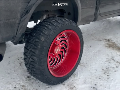 1 2012 2500 Ram Stock Air Suspension Arkon Off Road Crown Series Victory Red