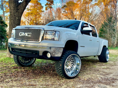 2007 GMC Sierra 1500 - 24x14 -88mm - ARKON OFF-ROAD Crown Series Victory - Suspension Lift 4.5" - 33" x 12.5"