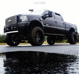 1 2005 F 350 Super Duty Ford Fabtech Suspension Lift 8in Arkon Off Road Cleopatra Black