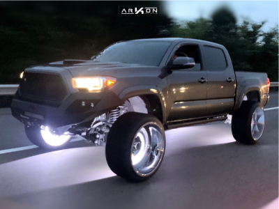 1 2016 Tacoma Toyota Rough Country Suspension Lift 4in Arkon Off Road Crown Series Victory Chrome