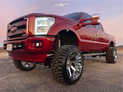 1 2014 F 350 Super Duty Ford Fox Suspension Lift 8in Arkon Off Road Lincoln Chrome