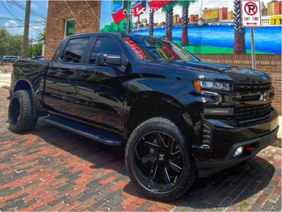2019 Chevrolet Silverado 1500 - 22x12 -51mm - ARKON OFF-ROAD Lincoln - Stock Suspension - 33" x 12.5"