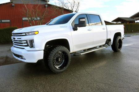 2020 Chevrolet Silverado 2500 HD - 22x12 -51mm - ARKON OFF-ROAD Crown Series Triumph - Leveling Kit - 35" x 12.5"