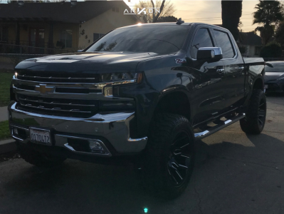 2019 Chevrolet Silverado 1500 - 22x12 -51mm - ARKON OFF-ROAD Roosevelt - Suspension Lift 6.5" - 37" x 13.5"