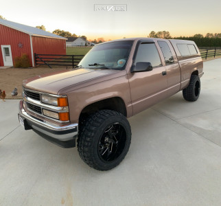 1 1995 C1500 Chevrolet Rough Country Suspension Lift 4in Arkon Off Road Cleopatra Machined Black
