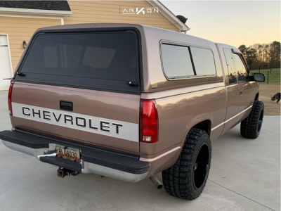 1 1995 C1500 Chevrolet Rough Country Suspension Lift 4in Arkon Off Road Cleopatra Machined Black