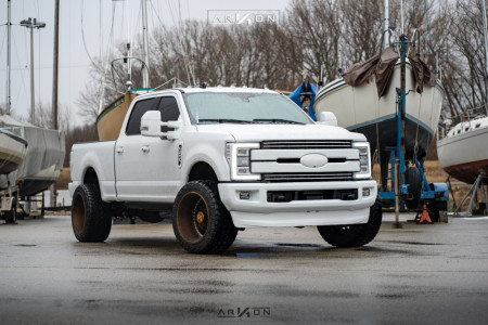 1 2019 F 250 Super Duty Ford Stock Air Suspension Arkon Off Road Crown Series Triumph Bronze