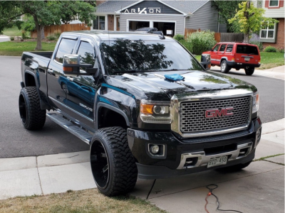1 2015 Sierra 2500 Hd Gmc Rough Country Suspension Lift 35in Arkon Off Road Lincoln Black