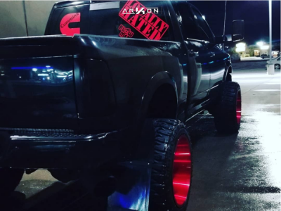 1 2012 3500 Ram Fox Suspension Lift 65in Arkon Off Road Crown Series Victory Red