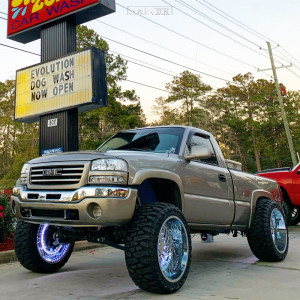 2003 GMC Sierra 1500 - 24x14 -81mm - ARKON OFF-ROAD Crown Series Victory - Suspension Lift 4" - 375/40R24