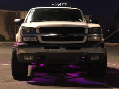 1 2004 Silverado 1500 Chevrolet Rough Country Suspension Lift 25in Arkon Off Road Cleopatra Black
