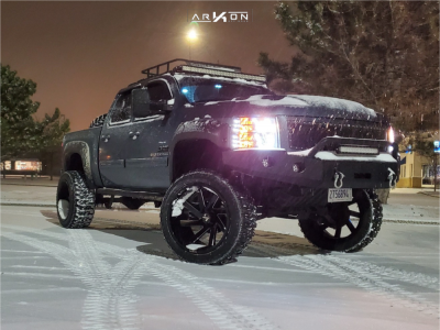 1 2009 Silverado 1500 Chevrolet Rough Country Suspension Lift 75in Arkon Off Road Lincoln Black