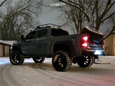1 2009 Silverado 1500 Chevrolet Rough Country Suspension Lift 75in Arkon Off Road Lincoln Black