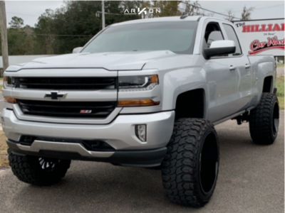 1 2016 Silverado 1500 Chevrolet Trail Master Suspension Lift 9in Arkon Off Road Caesar Machined Black