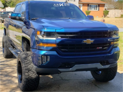 1 2017 Silverado 1500 Chevrolet Rough Country Suspension Lift 7in Arkon Off Road Lincoln Machined Black