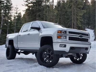 1 2015 Silverado 1500 Chevrolet Mcgaughys Suspension Lift 9in Arkon Off Road Cleopatra Black