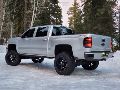 1 2015 Silverado 1500 Chevrolet Mcgaughys Suspension Lift 9in Arkon Off Road Cleopatra Black