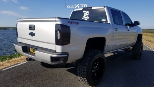 1 2015 Silverado 1500 Chevrolet Mcgaughys Suspension Lift 9in Arkon Off Road Cleopatra Black