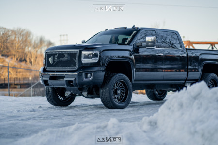 1 2015 Sierra 2500 Hd Gmc Bds Suspension Lift 45in Arkon Off Road Caesar Machined Black