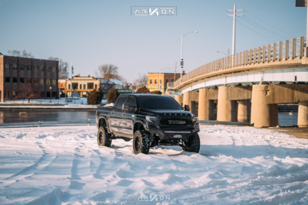 1 2015 Tundra Toyota Readylift Suspension Lift 8in Arkon Off Road Cleopatra Black