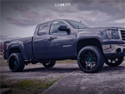 1 2011 Sierra 1500 Gmc Rough Country Suspension Lift 35in Arkon Off Road Lincoln Machined Black