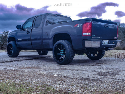 1 2011 Sierra 1500 Gmc Rough Country Suspension Lift 35in Arkon Off Road Lincoln Machined Black