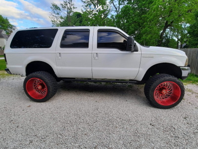 1 2000 Excursion Ford Rough Country Air Suspension Arkon Off Road Caesar Red