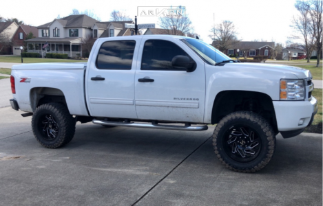 1 2011 Silverado 1500 Chevrolet Rough Country Suspension Lift 75in Arkon Off Road Cleopatra Black