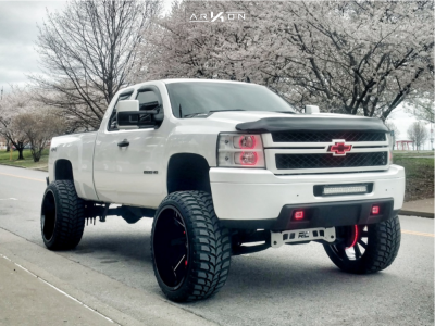 1 2013 Silverado 2500 Hd Chevrolet Rough Country Suspension Lift 8in Arkon Off Road Lincoln Black