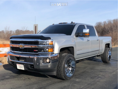 2015 Chevrolet Silverado 2500 HD - 22x12 -51mm - ARKON OFF-ROAD Caesar - Level 2" Drop Rear - 305/40R22
