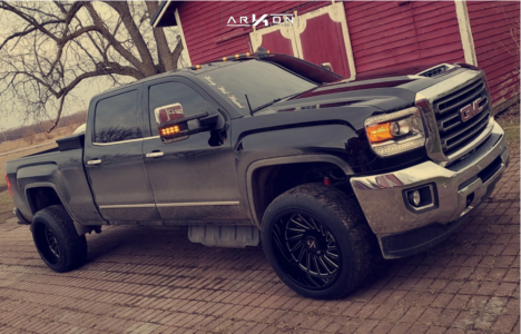 1 2019 Sierra 2500 Hd Gmc Stock Air Suspension Arkon Off Road Caesar Black