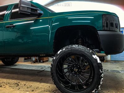 1 2011 Silverado 1500 Chevrolet Mcgaughys Suspension Lift 9in Arkon Off Road Caesar Black