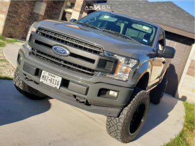 1 2018 F 150 Ford Rough Country Suspension Lift 6in Arkon Off Road Caesar Black